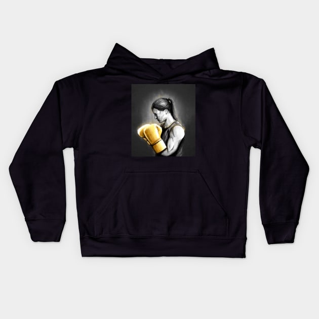 Katie Taylor Ireland Boxing Artwork Kids Hoodie by barrymasterson